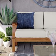 Outdoor patio teak sofa in natural/ white by Modway additional picture 2