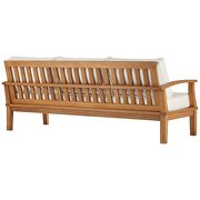 Outdoor patio teak sofa in natural/ white by Modway additional picture 6