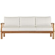 Outdoor patio teak sofa in natural/ white by Modway additional picture 7
