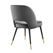 Performance velvet dining side chair in charcoal by Modway additional picture 6
