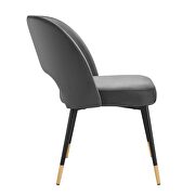 Performance velvet dining side chair in charcoal by Modway additional picture 7