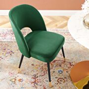 Performance velvet dining side chair in emerald by Modway additional picture 3