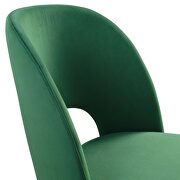 Performance velvet dining side chair in emerald additional photo 4 of 7