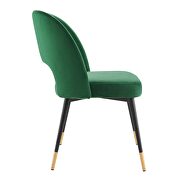 Performance velvet dining side chair in emerald by Modway additional picture 7