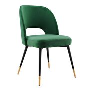 Performance velvet dining side chair in emerald by Modway additional picture 8