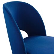 Performance velvet dining side chair in navy additional photo 4 of 7