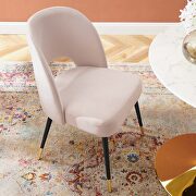 Performance velvet dining side chair in pink by Modway additional picture 3