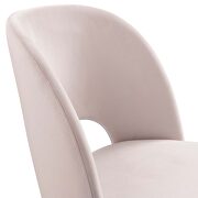 Performance velvet dining side chair in pink additional photo 4 of 7