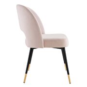 Performance velvet dining side chair in pink by Modway additional picture 7