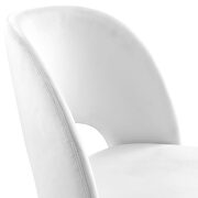 Performance velvet dining side chair in white additional photo 4 of 7