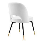 Performance velvet dining side chair in white by Modway additional picture 6