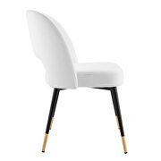 Performance velvet dining side chair in white by Modway additional picture 7