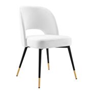 Performance velvet dining side chair in white by Modway additional picture 8