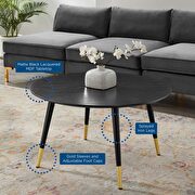 Round coffee table in black by Modway additional picture 7