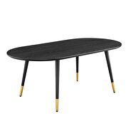 Oval coffee table in black by Modway additional picture 2