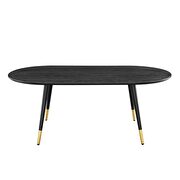 Oval coffee table in black by Modway additional picture 4