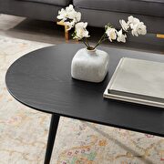 Oval coffee table in black by Modway additional picture 7