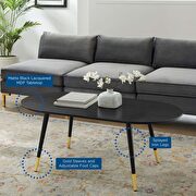 Oval coffee table in black by Modway additional picture 8