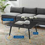 Square coffee table in black by Modway additional picture 8