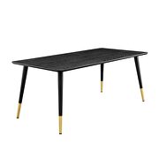 Rectangular dining table in black by Modway additional picture 7