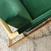 Performance velvet accent chair in gold emerald additional photo 2 of 8