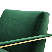 Performance velvet accent chair in gold emerald additional photo 3 of 8