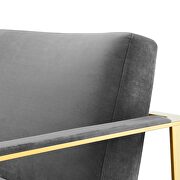 Performance velvet accent chair in gold gray by Modway additional picture 3