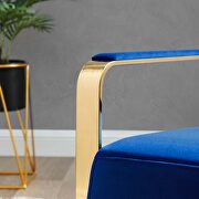 Performance velvet accent chair in gold navy by Modway additional picture 2