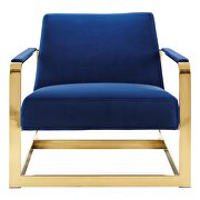 Performance velvet accent chair in gold navy by Modway additional picture 6