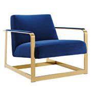 Performance velvet accent chair in gold navy by Modway additional picture 8