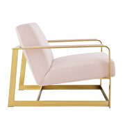 Performance velvet accent chair in gold pink by Modway additional picture 2