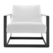 Upholstered accent chair in black white additional photo 5 of 8