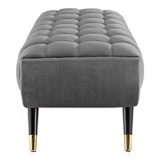 Performance velvet bench in gray by Modway additional picture 5