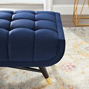 Performance velvet bench in midnight blue by Modway additional picture 3