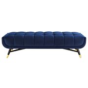 Performance velvet bench in midnight blue by Modway additional picture 4