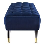 Performance velvet bench in midnight blue by Modway additional picture 5