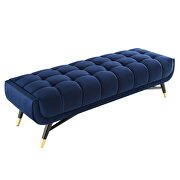 Performance velvet bench in midnight blue by Modway additional picture 6