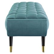 Performance velvet bench in sea blue by Modway additional picture 5