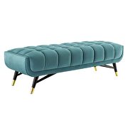 Performance velvet bench in sea blue by Modway additional picture 7