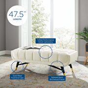 47.5 performance velvet bench in ivory by Modway additional picture 2