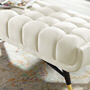 47.5 performance velvet bench in ivory additional photo 3 of 7