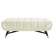 47.5 performance velvet bench in ivory additional photo 5 of 7