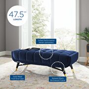 47.5 performance velvet bench in midnight blue by Modway additional picture 2