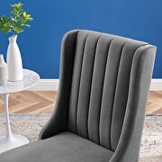 Parsons performance velvet dining side chairs - set of 2 in gray additional photo 3 of 8