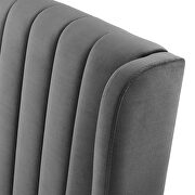 Parsons performance velvet dining side chairs - set of 2 in gray additional photo 4 of 8