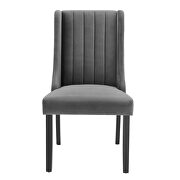 Parsons performance velvet dining side chairs - set of 2 in gray additional photo 5 of 8