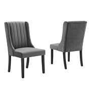 Parsons performance velvet dining side chairs - set of 2 in gray by Modway additional picture 9