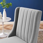 Parsons performance velvet dining side chairs - set of 2 in light gray additional photo 3 of 8