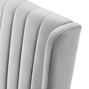 Parsons performance velvet dining side chairs - set of 2 in light gray additional photo 4 of 8