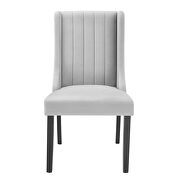 Parsons performance velvet dining side chairs - set of 2 in light gray additional photo 5 of 8